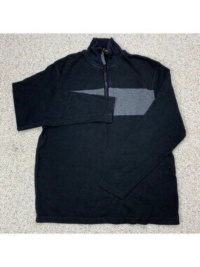 Old Navy Black Quarter Zip Pullover Sz S Colorblock Mock Neck Athleisure IV38